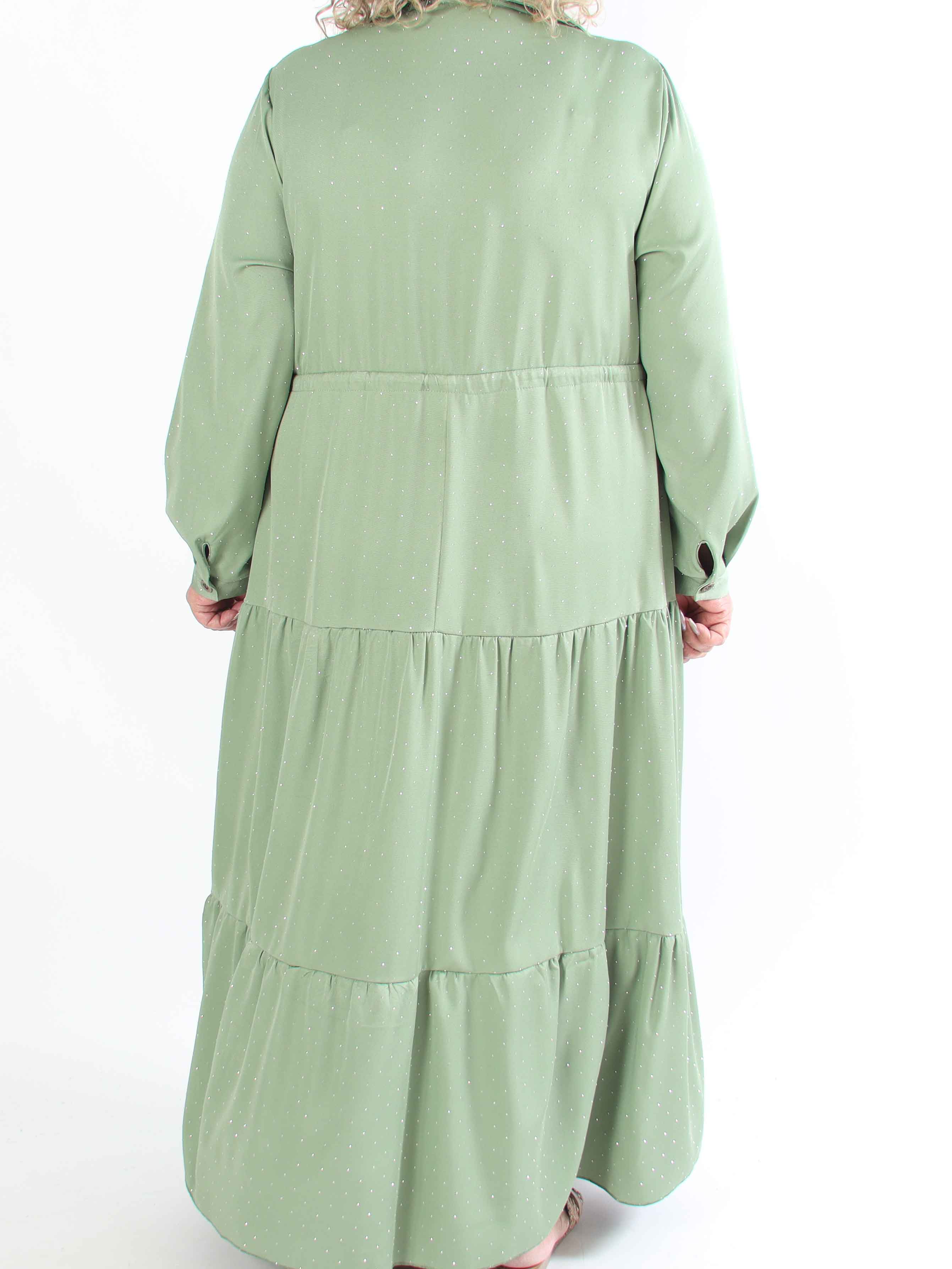 Starlight - Plus size-klänning med lager-på-lager-look utsmyckad med volanger